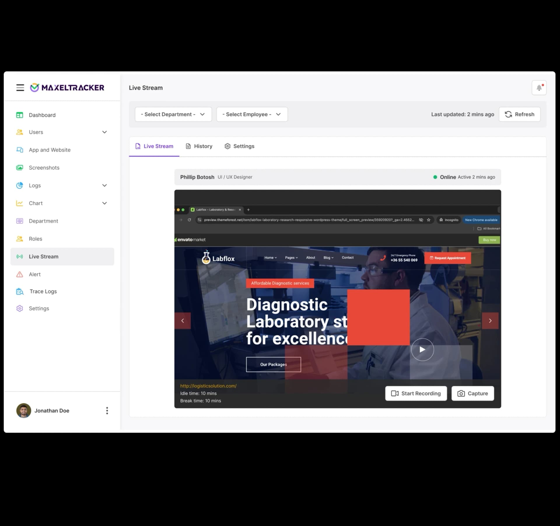 Screen monitoring software